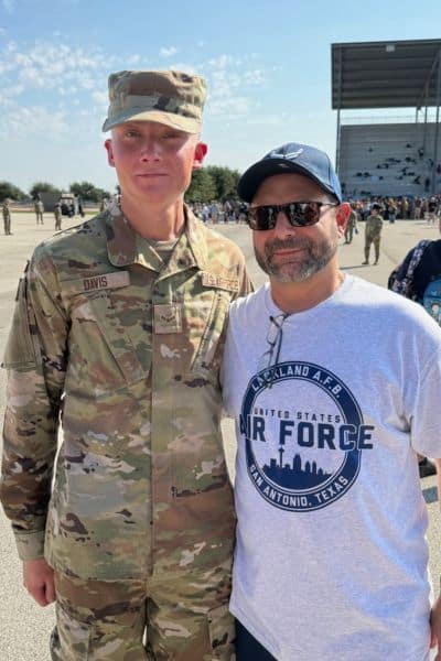john and his son at a military academy