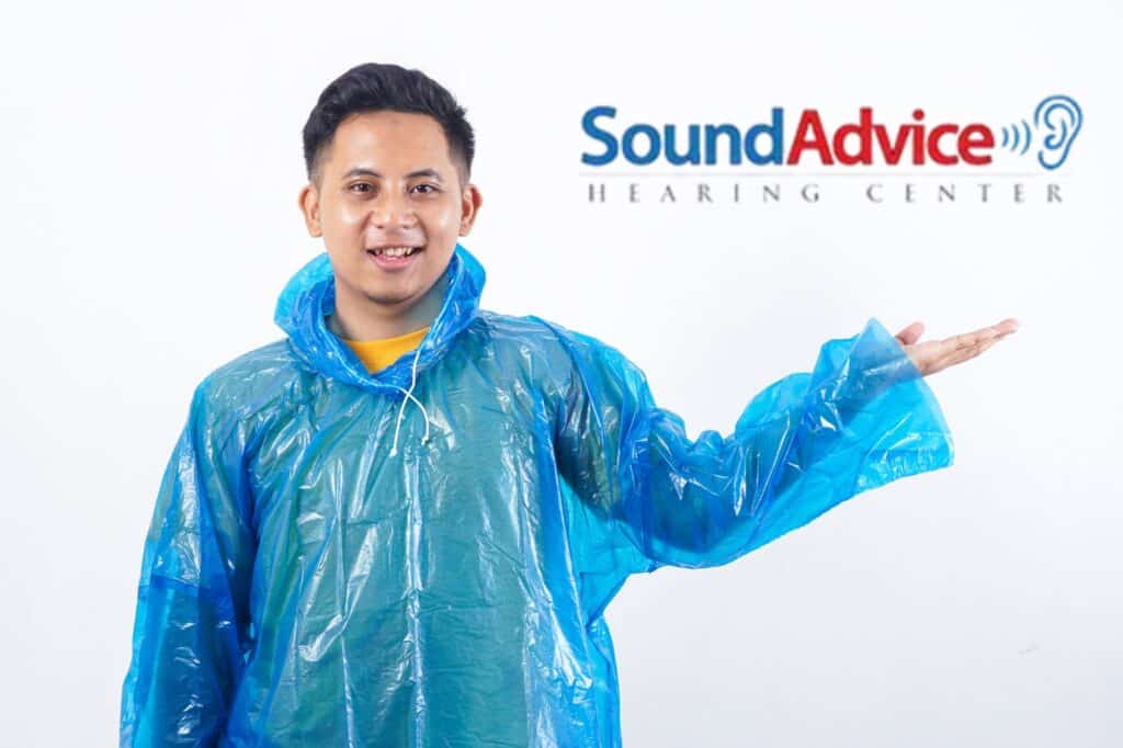 man in a raincoat